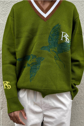 Freedom Bird - Green Knit Sweater