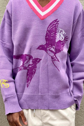 Freedom Bird - Purple Knit Sweater