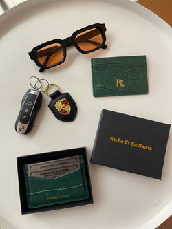 Crocodile Green - Leather CardHolder