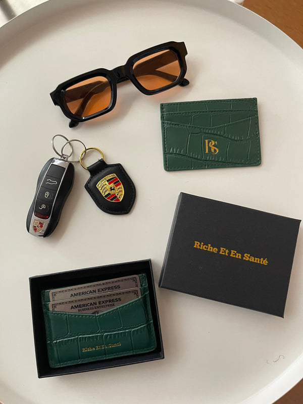 Crocodile Green - Leather CardHolder