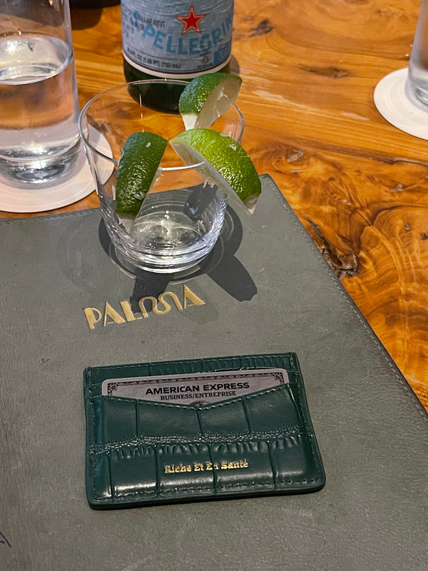 Crocodile Green - Leather CardHolder