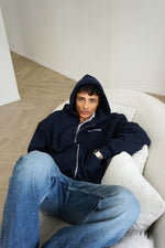 Load image into Gallery viewer, TCTBB - Navy Zip Up Hoodie
